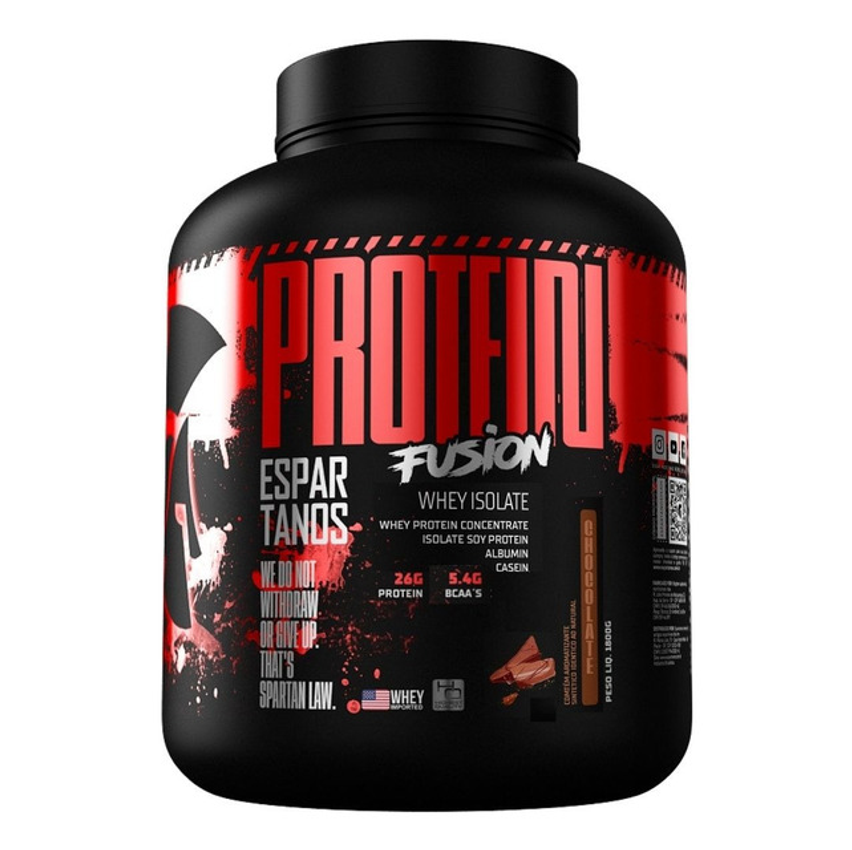 Protein Fusion Whey Isolate 1,8kg - Espartanos Nutrition Sabor Chocolate