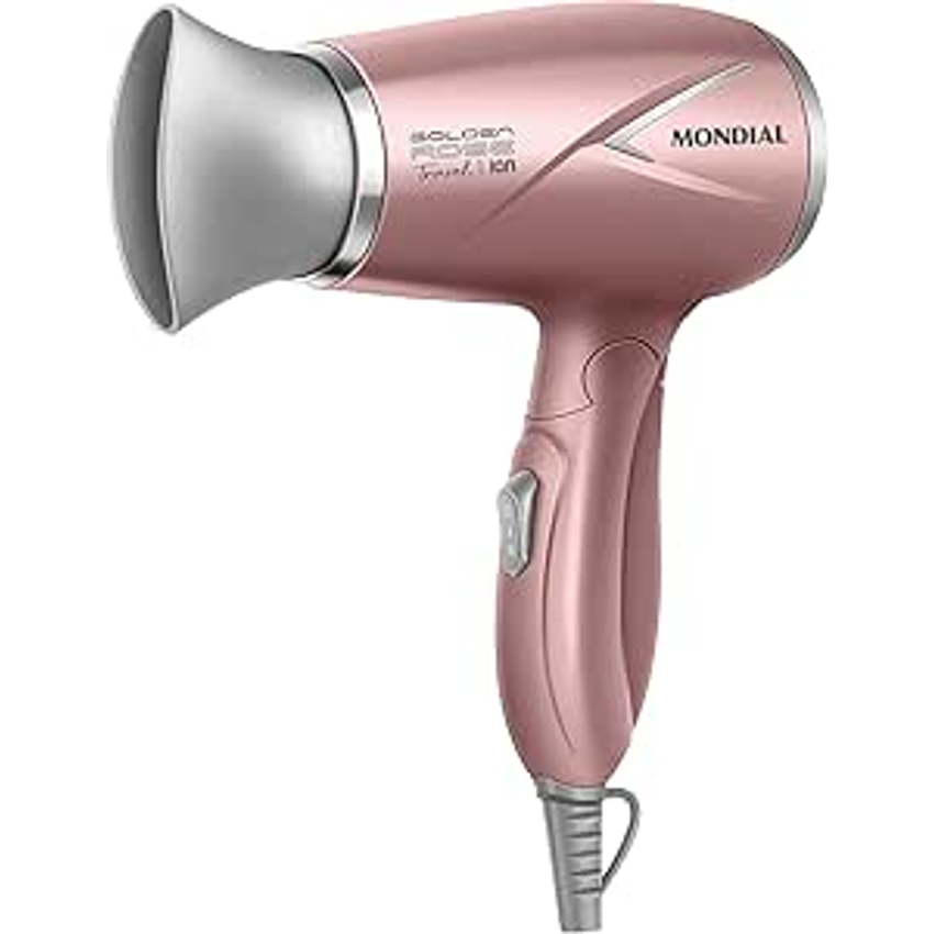 Secador de Cabelos Travel, Mondial, Golden Rose, 1200W, Bivolt - SC-47-GR