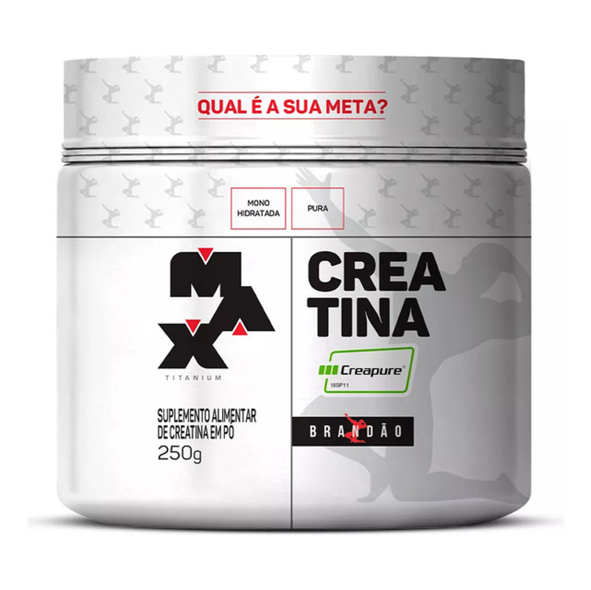 Creatina Creapure Rafael Brandão 250g - Max Titanium Sabor Sem Sabor