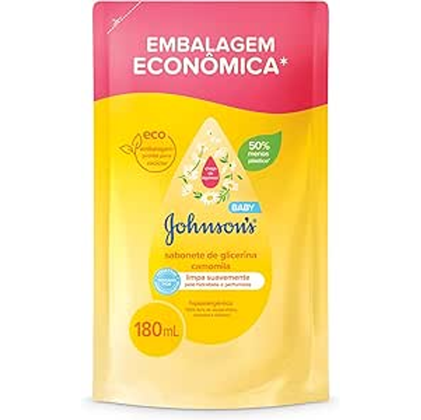 Sabonete Líquido Glicerina Camomila JOHNSON’S® Baby, 180mL