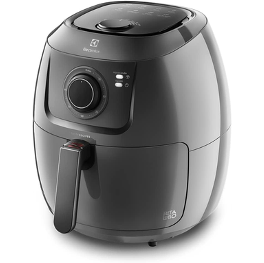 Fritadeira Elétrica Airfryer Sem Óleo Electrolux 5,0L Cesto Removível Grafite Com Timer 1700W EAF50 Efficient Por Rita Lobo​ 110v