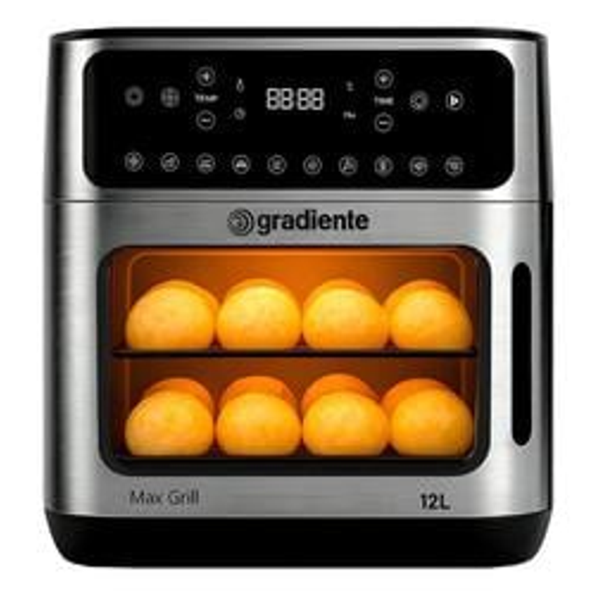 Fritadeira Elérica Air Fryer Forno Oven Gradiente Pgfo1200 12 Litros 4 Em 1 1900w 127v Cor Preta