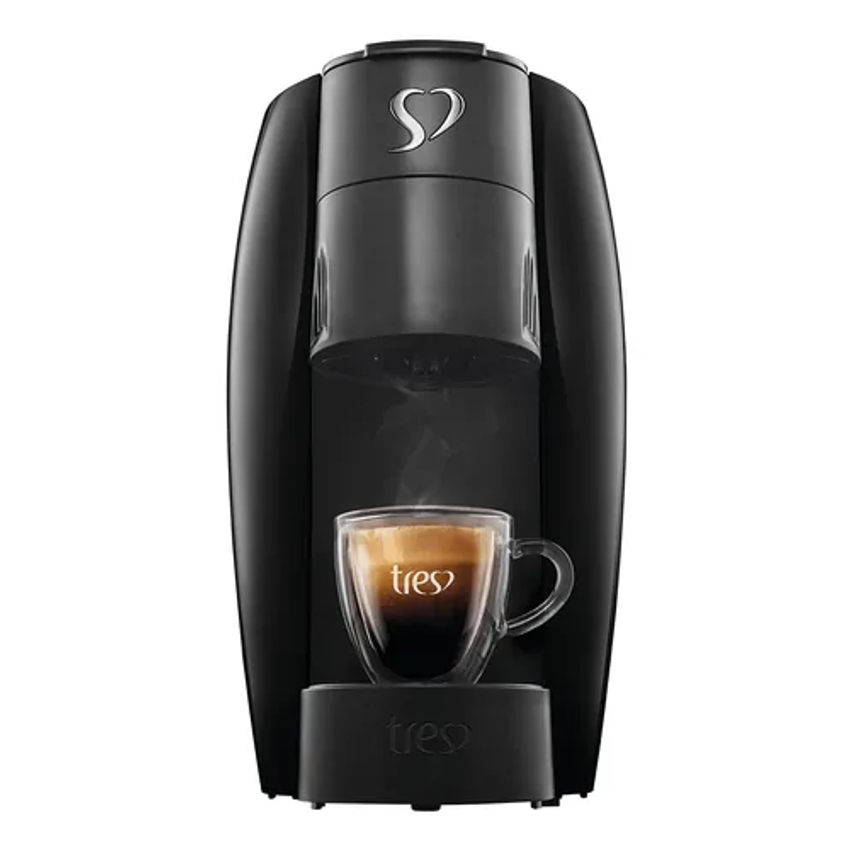 Tres Corações Cafeteira Elétrica Lov Basic de Espressos e Multibebidas Automática Cor Preto Brilhante