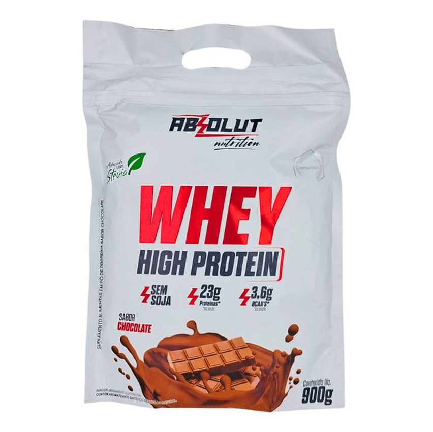 Whey Protein Concentrado 100% Pure Refil 900g Absolut Sabor Chocolate
