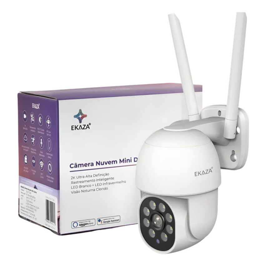 Câmera Externa Inteligente 2k Ip Wifi A8 Alexa Smart Ekaza