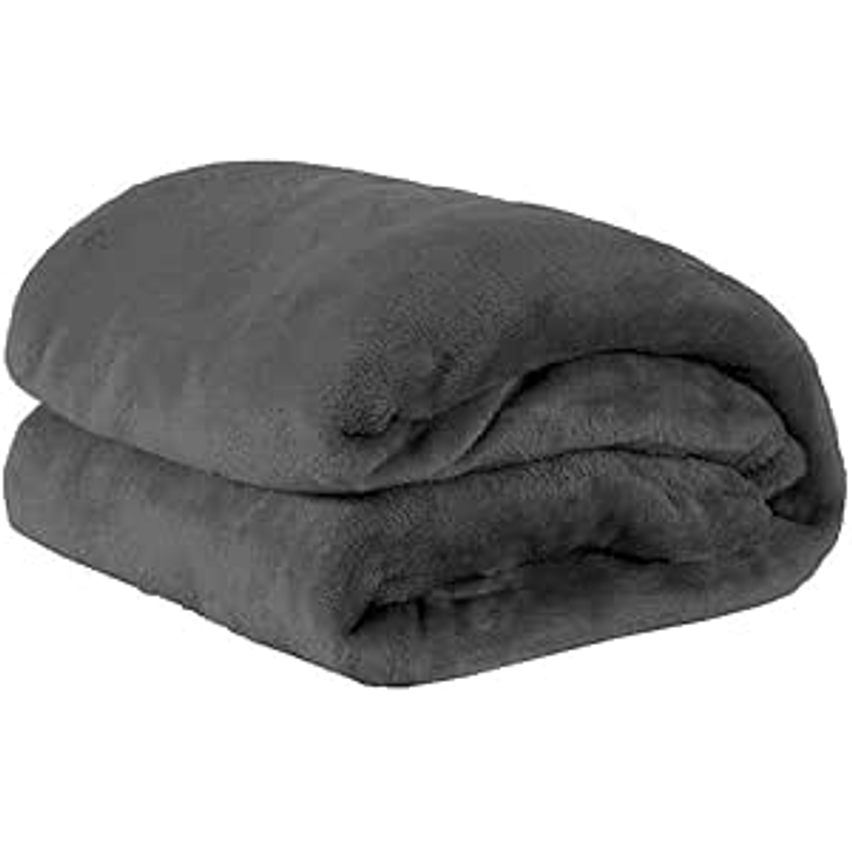 Cobertor Casal Manta Microfibra Fleece 01 Peça Chumbo