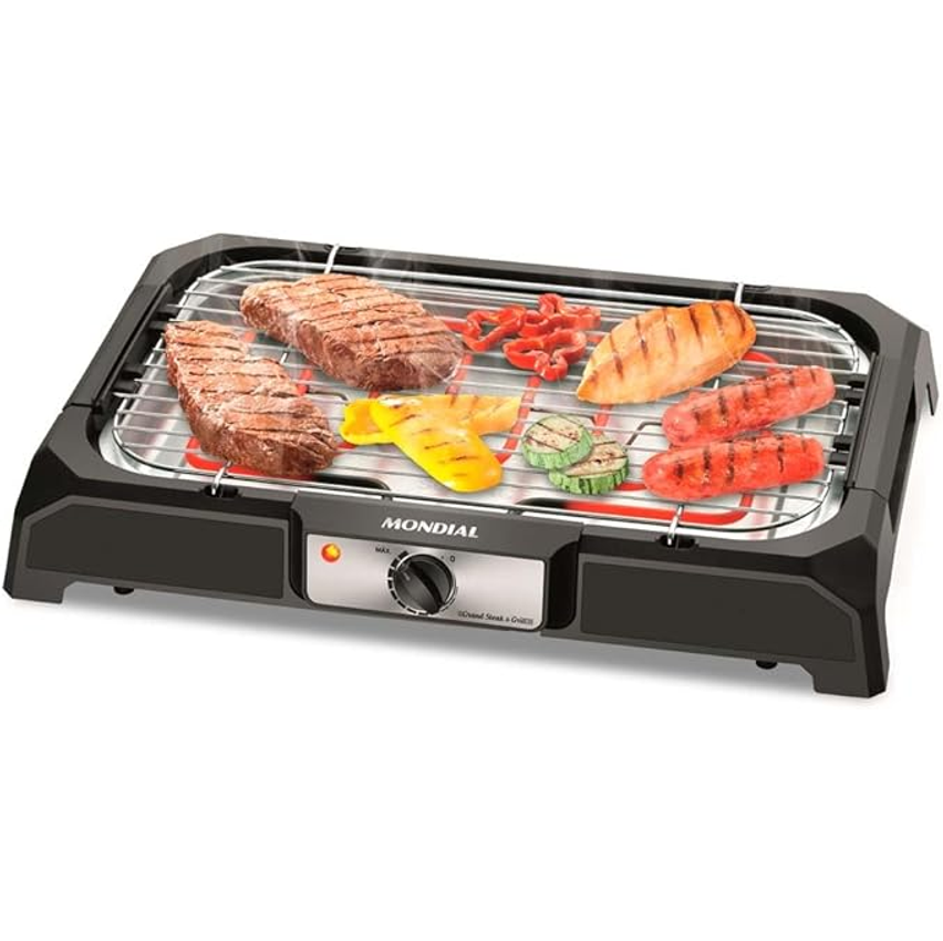 Churrasqueira Elétrica, Mondial, Preto, 1800W, 110V - CH-05