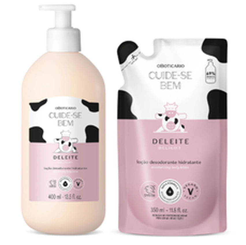 Combo Cuide-se Bem Deleite: Loção Corporal 400ml + Refil 350ml