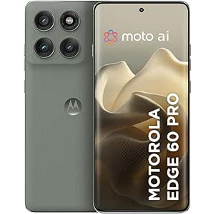 Smartphone Motorola Edge 60 PRO 5G - 512GB 24GB (12GB RAM+12GB Ram Boost) Tela Quad-Curve moto AI 50MP Sony Camera ultrarresistencia militar IP68 + IP69 - Cinza