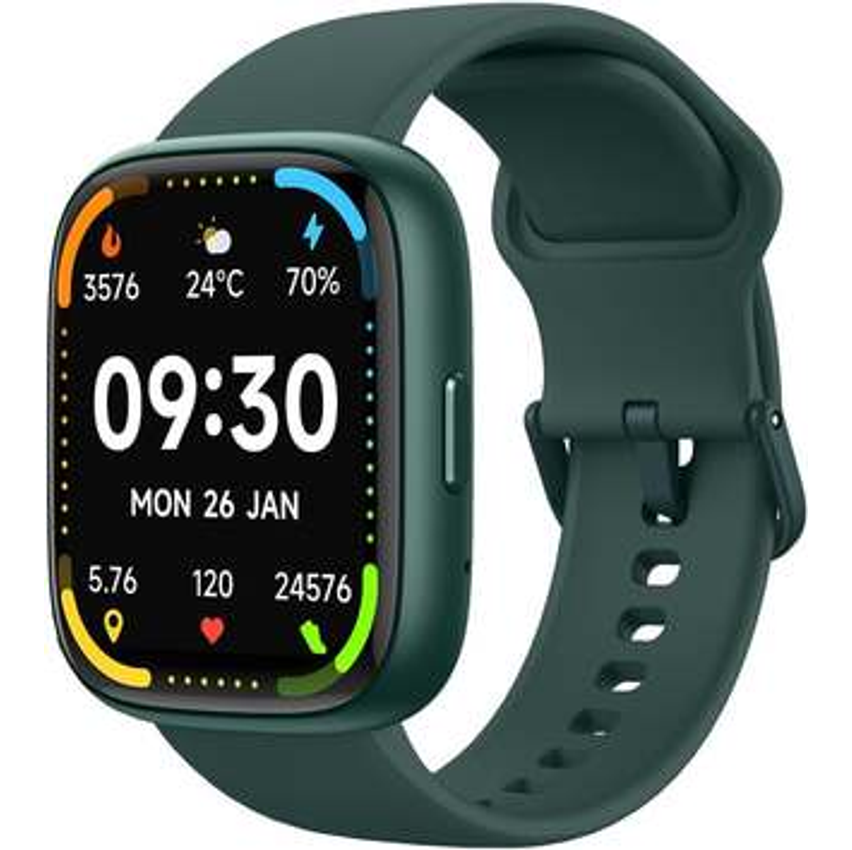 Bettdow SmartWatch, relogio smartwatch com Ecrã tátil e Alexa, à prova d'água IP68, relogio smartwatch feminino e masculino, com modo esportivo e recebimento de notificações (verde)