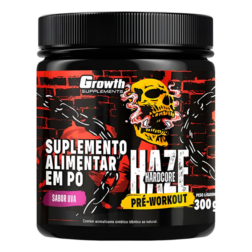 Growth Pré-treino 300g Haze Original Mais Energia No Treino