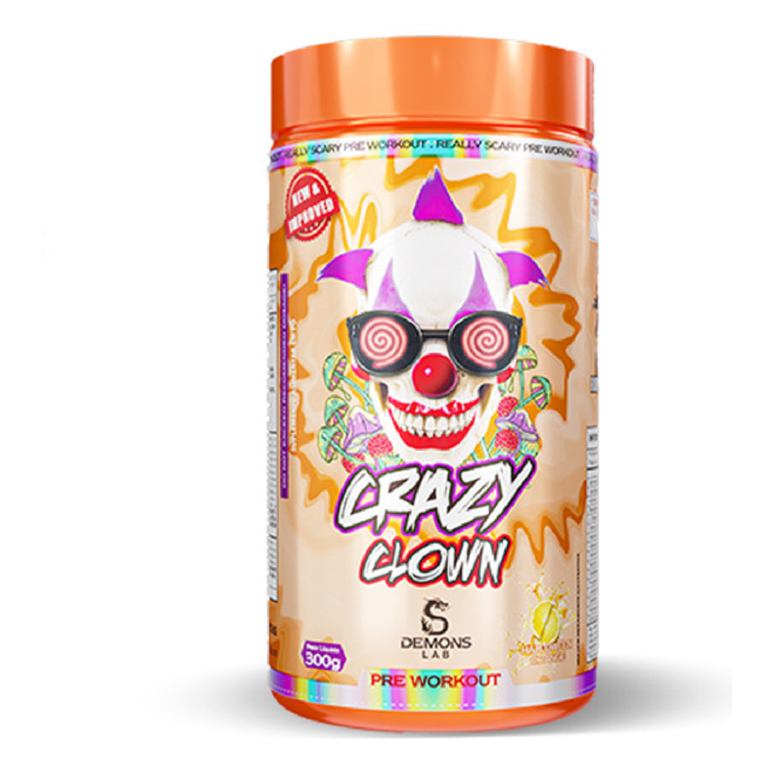Suplemento Em Pó Crazy Clown 300g Demons Lab Sabor Orange