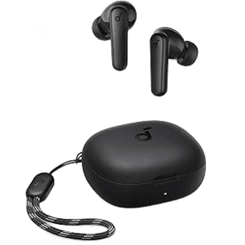 soundcore P20i da Anker Fone de Ouvido Sem Fio, Drivers de 10mm, Graves Potentes, Bluetooth 5.3, 30H de Bateria, Resistência à Água, 2 Microfones IA, App Personalizável