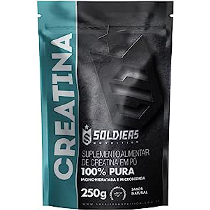 Creatina Monohidratada 250g - 100% Pura Importada - Soldiers Nutrition