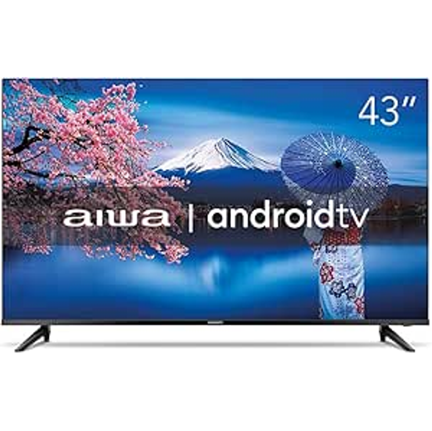 Smart TV Aiwa 43”, Android, Full HD, Borda Ultrafina, HDR10, Dolby Áudio - AWS-TV-43-BL-02-A