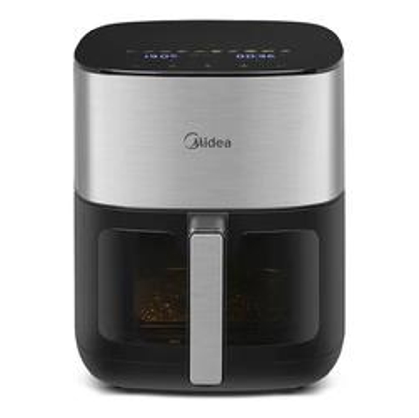 Fritadeira Air Fryer 6l Smart Chef Pro Midea Cor Inox