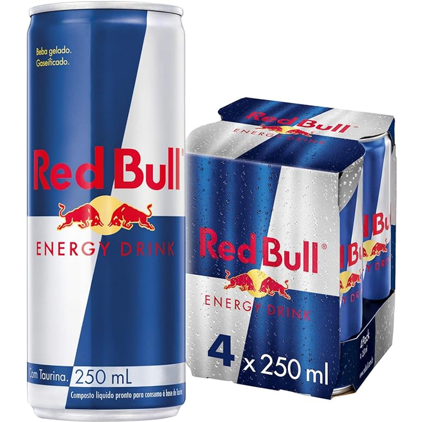 Red Bull Energy Drink - Energético, 250ml, 4 latas