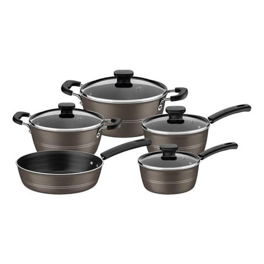 Jogo De Panelas Antiaderente 5 Pçs Sicília Tramontina Avelã