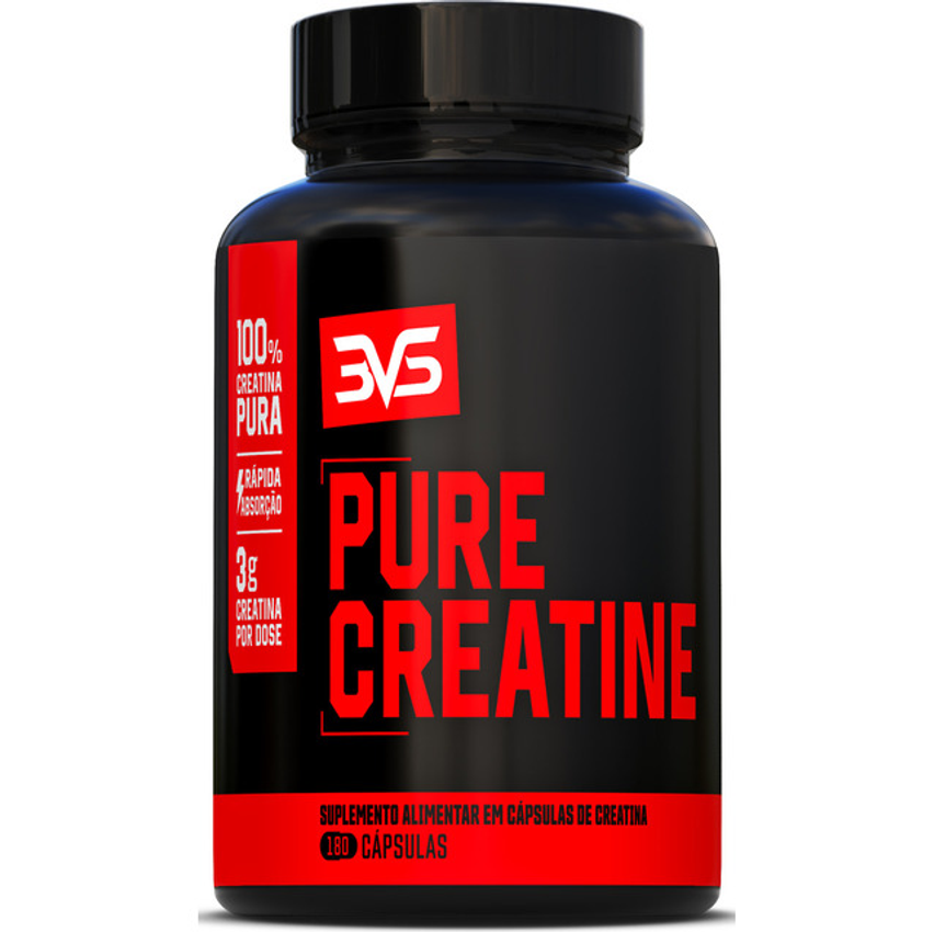 Creatina 100% Pura Monohidratada Com Matéria-prima Importada. - Fórmula Avançada Com 3g De Creatina Na Dose - 180 Cápsulas