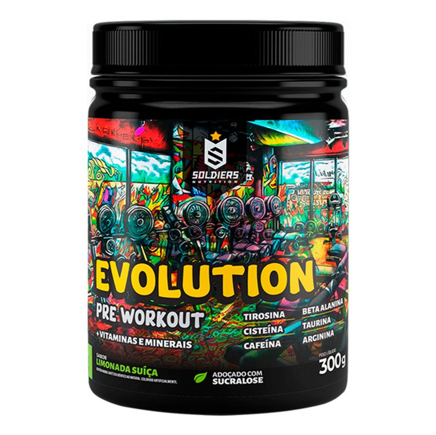 Pré-treino Evolution Pré Workout 300g Sabor Limonada Suíça Soldiers Nutrition
