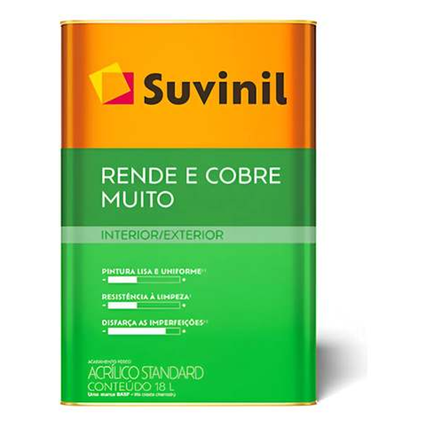 Tinta Rende & Cobre Muito 18l Cores Básicas Suvinil