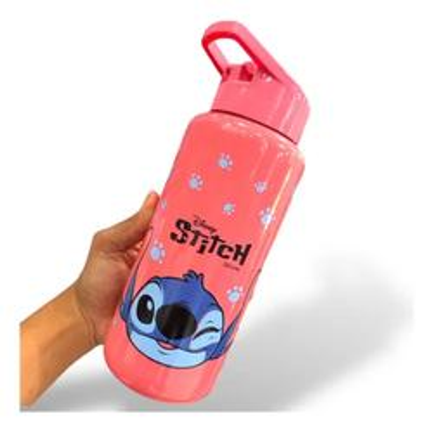Garrafa De Água Squeeze 1 Litro Stitch Escolar Academia Cor Rosa