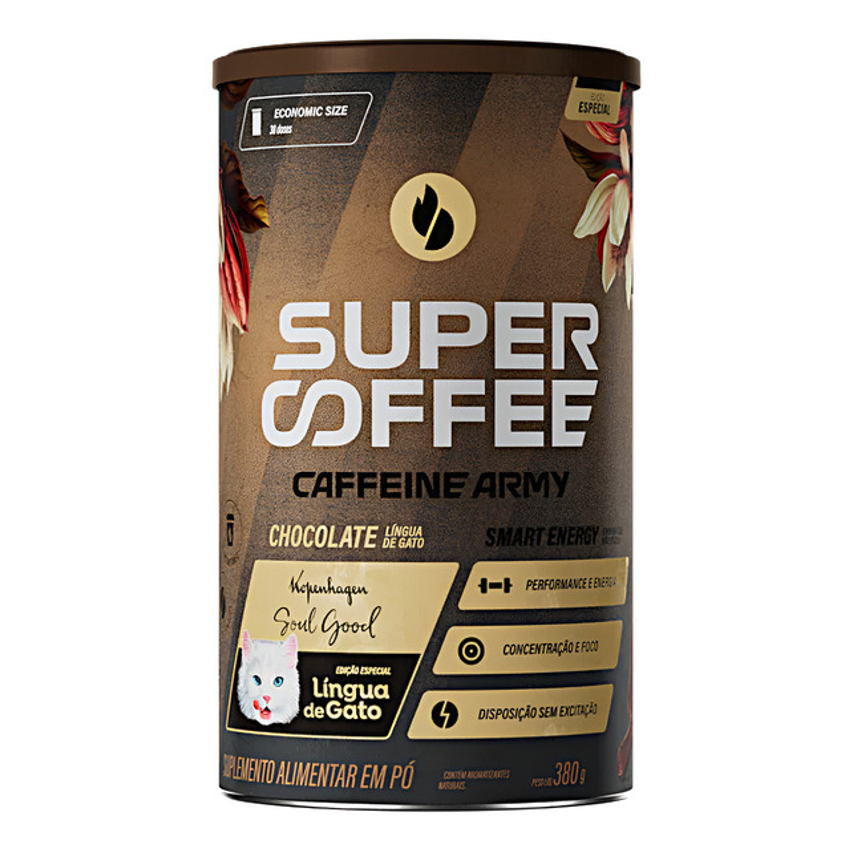 Supercoffee Chocolate Língua De Gato 380gr - Caffeine Army