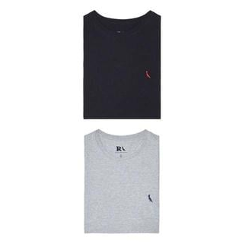 Kit 2 Camisetas Brasa Pica-pau Bordado Reserva Preto