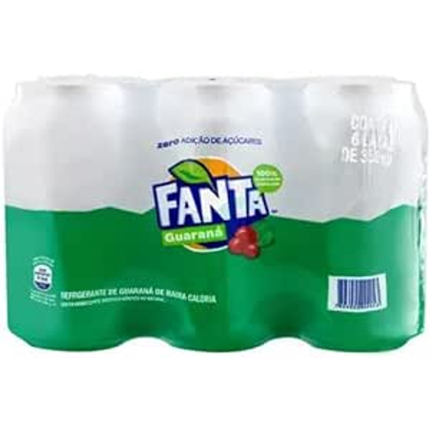 Pack de Fanta Guaraná Zero 350ml 6 unidades