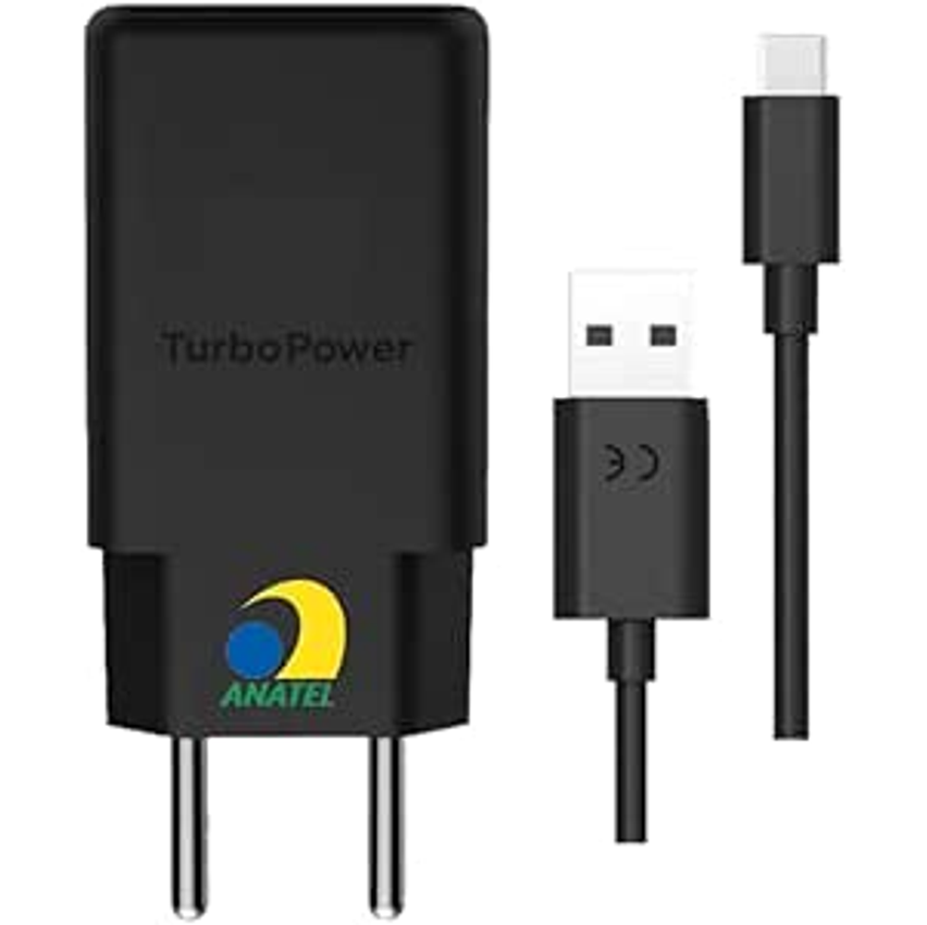 Kit de Carregador Turbo Android Power 30W 4.0 Entrada Tipo C + Cabo USB - Tipo C 1m (Preto) Universal Carregador de Parede PREMIUM APPARI