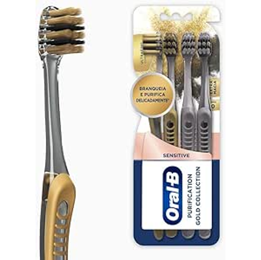 Escova Dental Oral-B Purification Gold Collection - 4 unidades