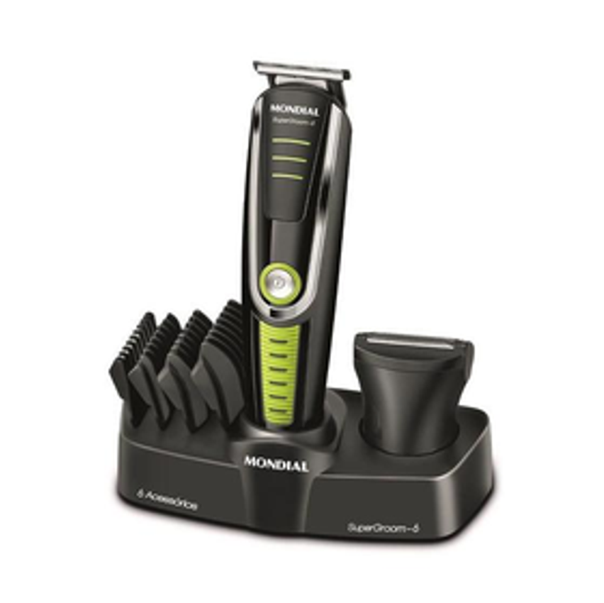 Kit Aparador de Pelos 6 em 1 Mondial Super Groom BG-04 Bivolt