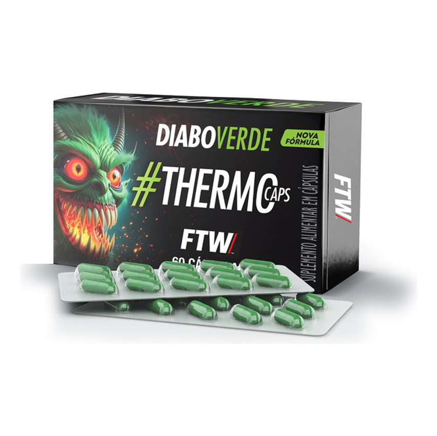 Termogenico Thermocaps 200mg 60caps Ftw - Diabo Verde