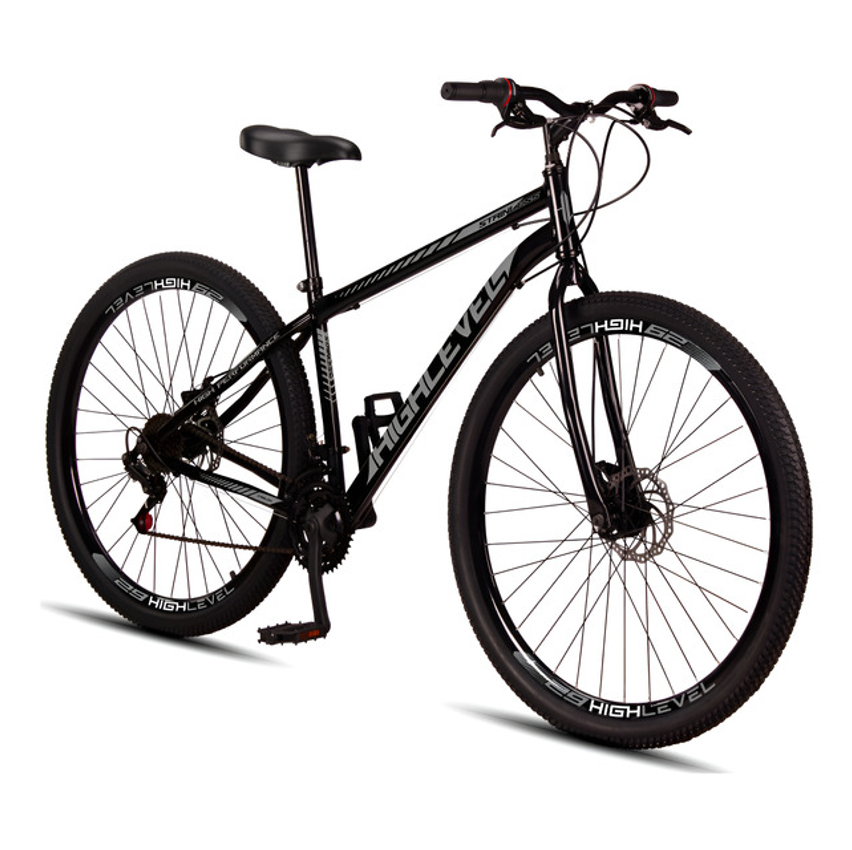 Bicicleta Aro 29 Mtb Aço Carbono Freios A Disco 21 Vel