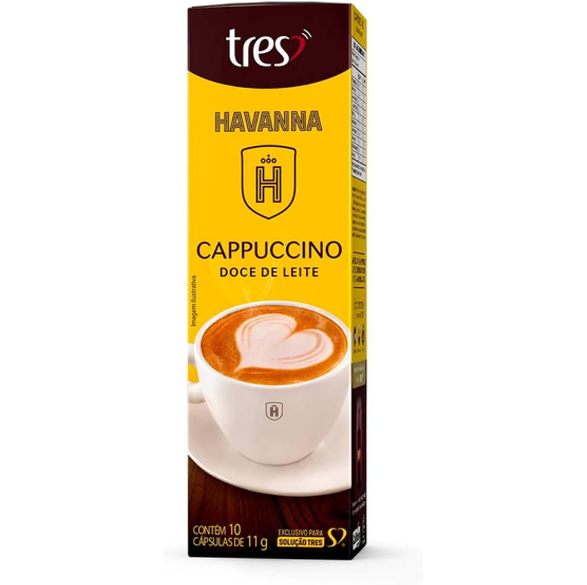 Capsula de Cappuccino Doce De Leite TRES 3 Corações 10 unid