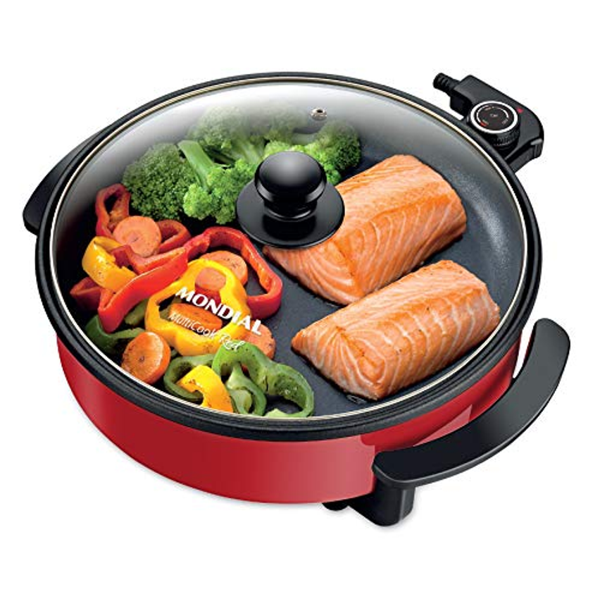 Panela Elétrica Redonda, Mondial, Vermelho, 1200W, 110V - PE-28