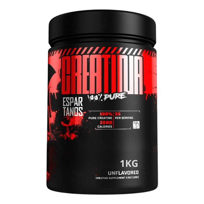 Creatina Pó 100% Pura Monohidratada Espartanos 1kg Aprovada Sabor Neutro
