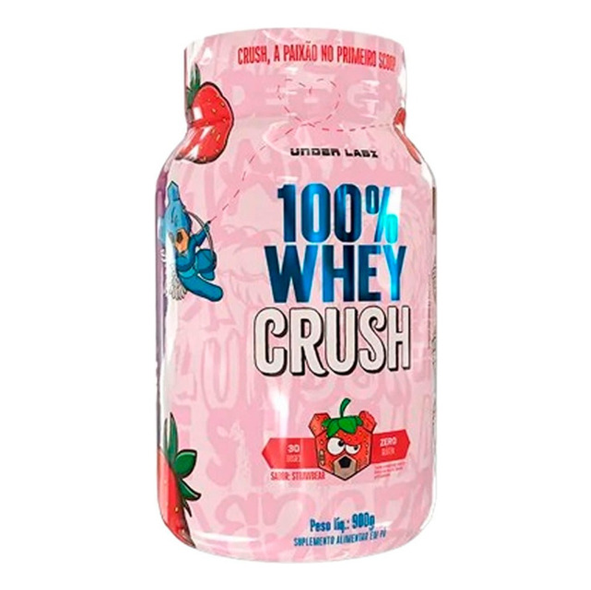 100% Whey Crush Concentrado Diversos Sabores - Underlabz Sabor Morango