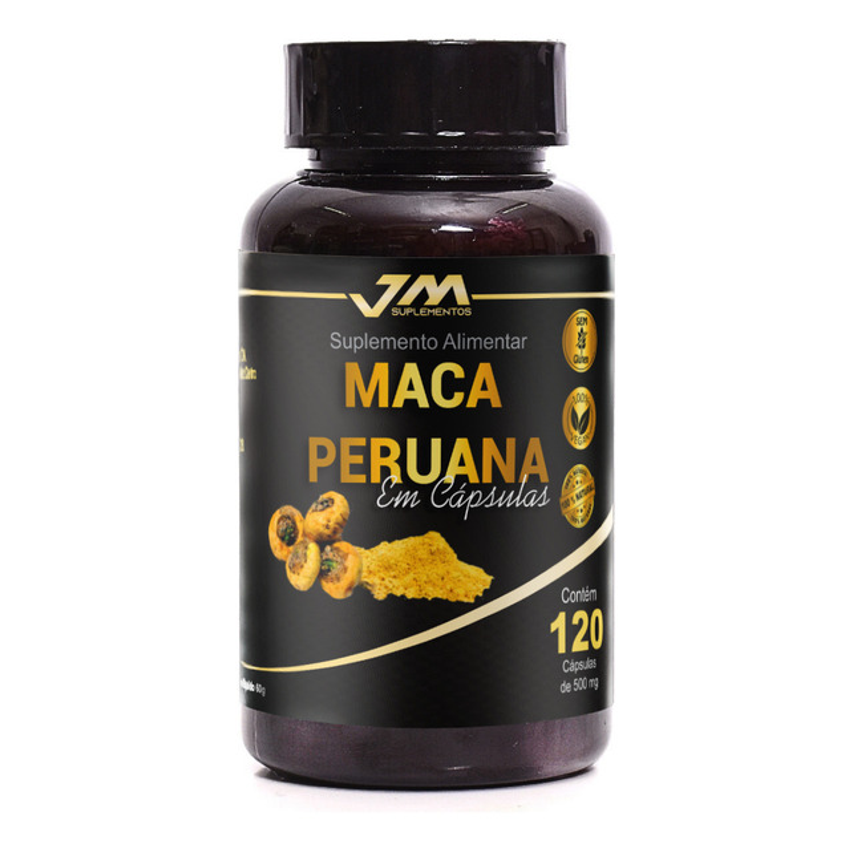 Maca Peruana Pura 500mg 120 Capsulas Jmsuplementos