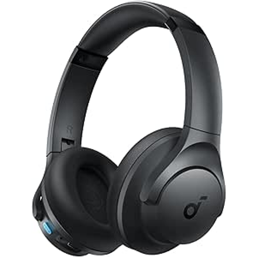 Soundcore Q11i da Anker Fone De Ouvido Bluetooth 5.3, Over-Ear Headphone, Graves Profundos, 60 Horas de Autonomia, Áudio Hi-Res, Almofadas Destacáveis, Conexão Multiponto, Cinza