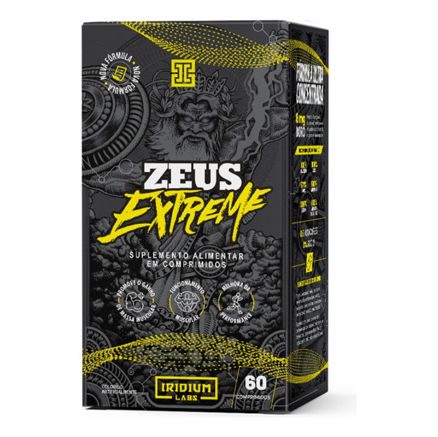 Zeus Extreme 60 Comps - Zma/ Fórmula Avançada - Iridium Labs Sem Sabor