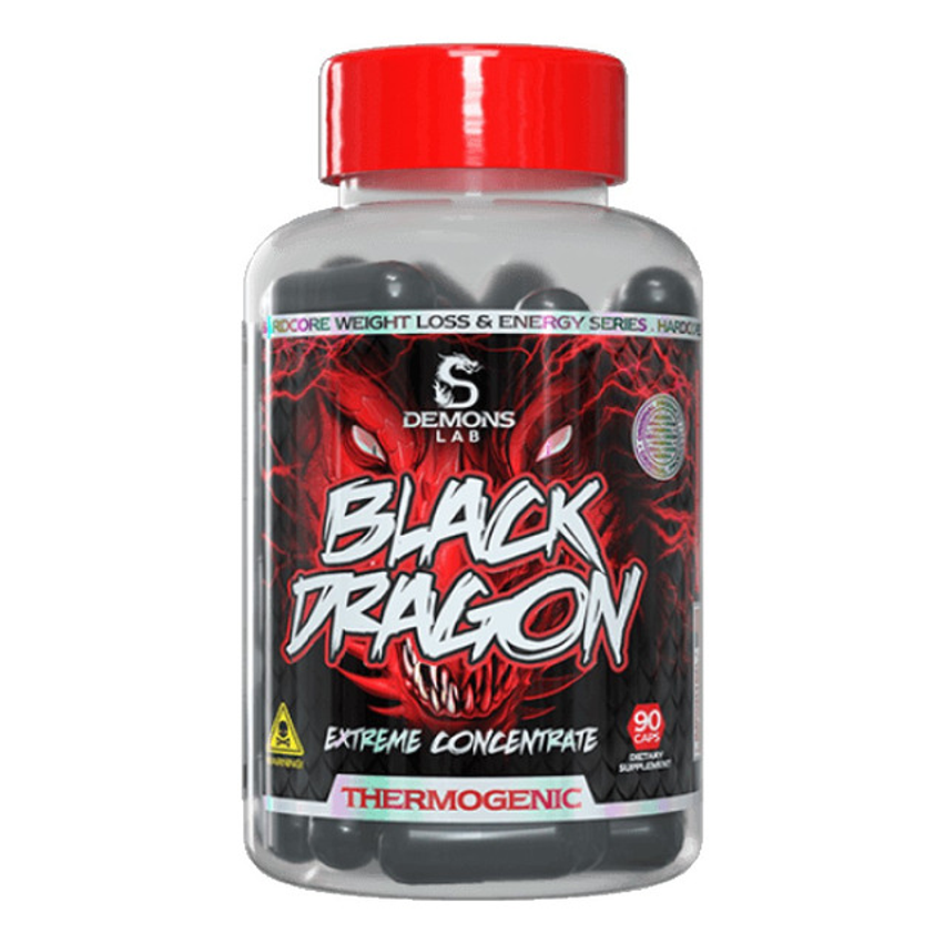 Black Dragon Termogenico Com Carnitina 90caps - Demons Lab Sabor Sem Sabor