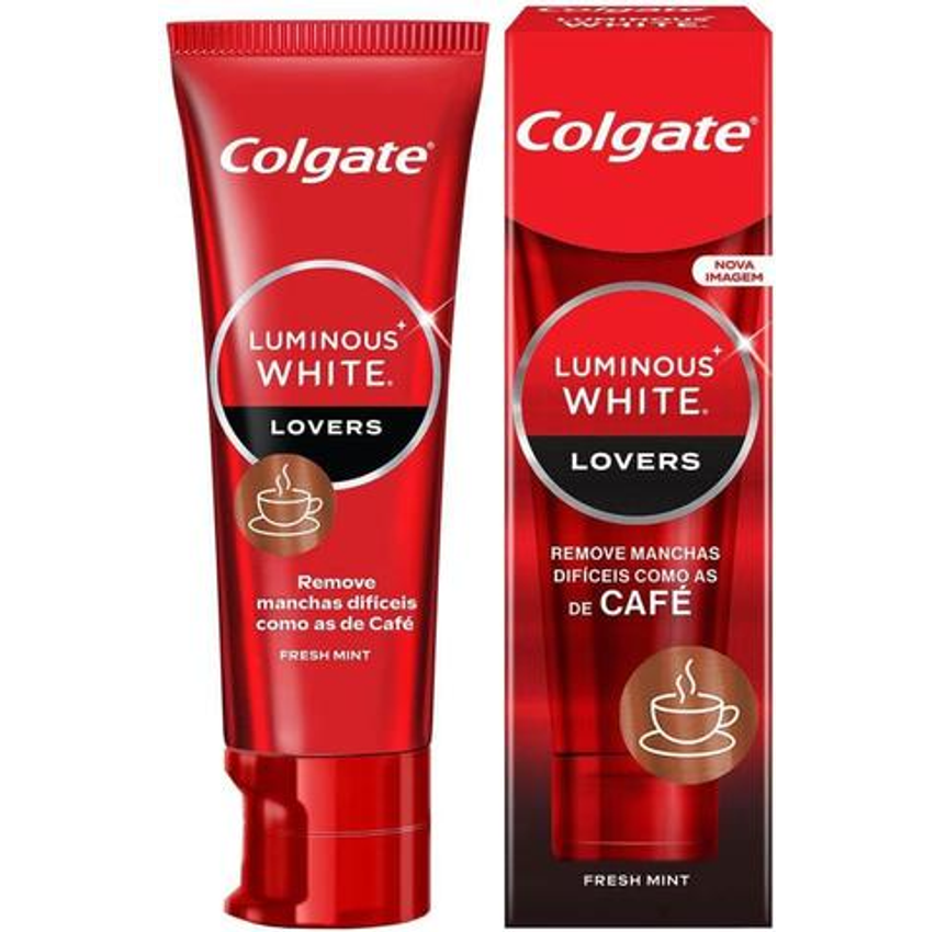 Colgate Creme Dental Clareador Luminous White Lovers Manchas De Café 70G