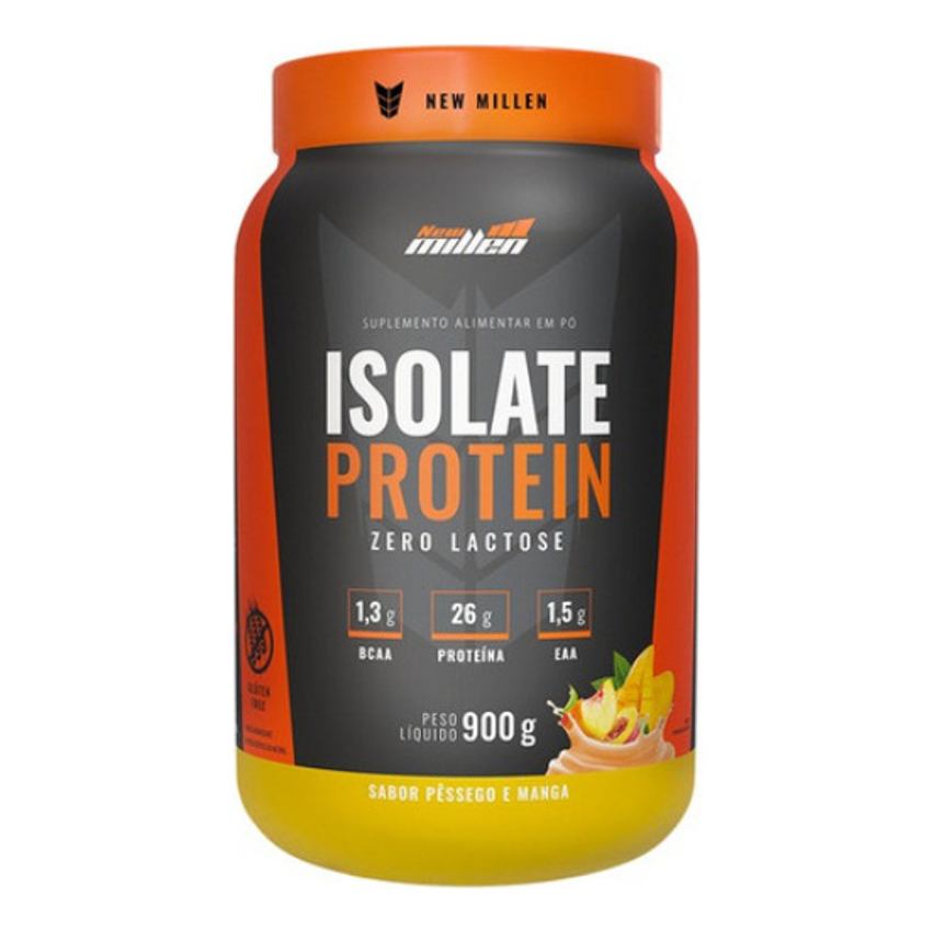 Suplemento En Pó New Millen Whey Protein Sabor Pêssego E Manga X 900g