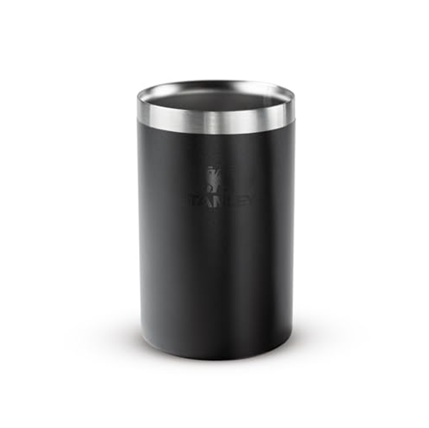 Stanley - Thermal Can Cooler, copo de aço isolado a vácuo de 295 ml para manter as bebidas frias, Black 2.0