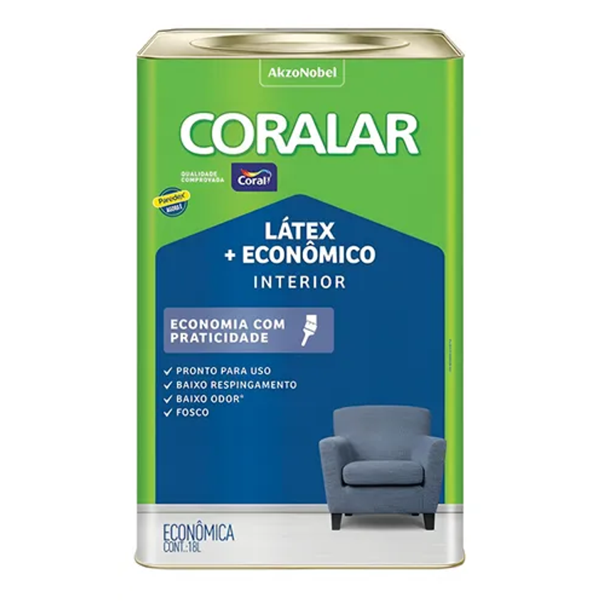 Tinta Coralar Economica Branco Gelo Coral Paredes Teto