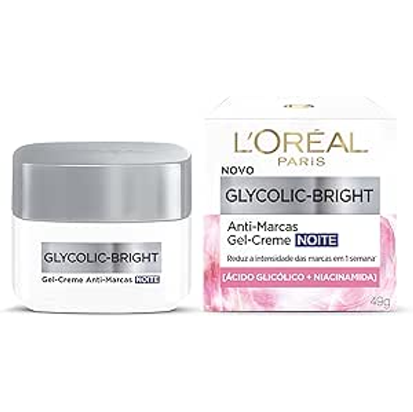 L'Oréal Paris Gel-Creme Anti-Marcas Noite Glycolic-Bright 49g