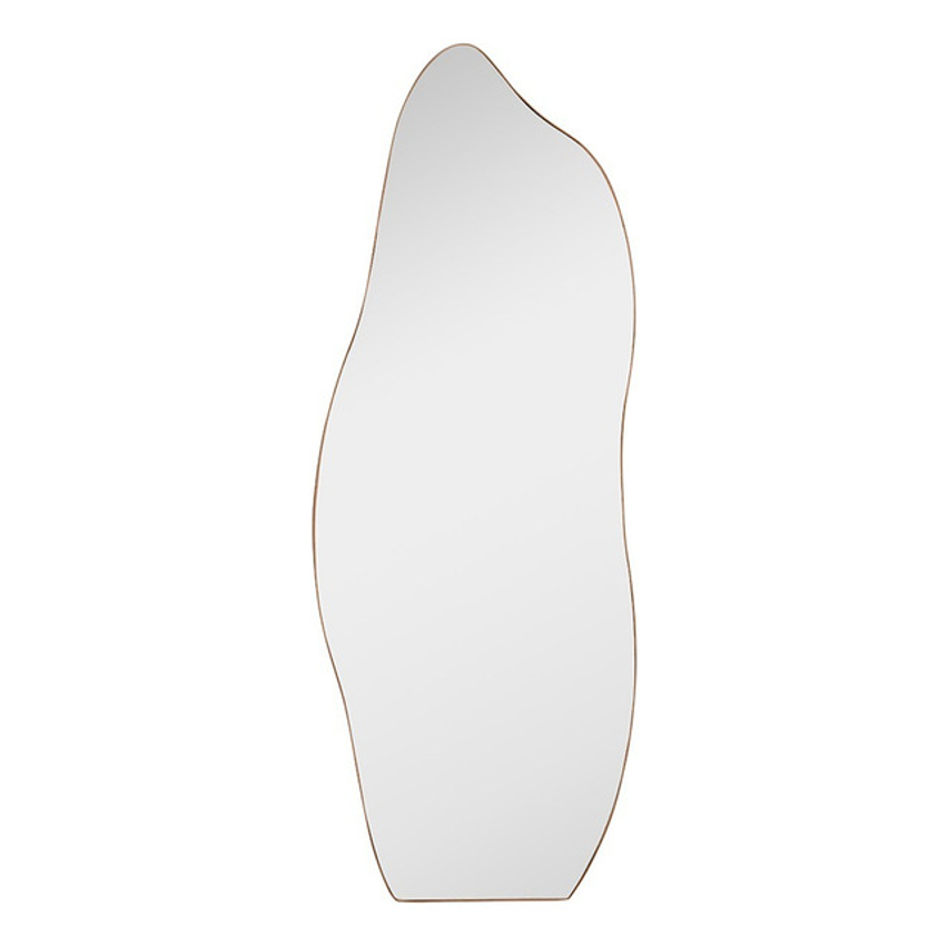 Espelho Do Pinterest Moldura Couro 60x110cm Modelo Flame Cor Da Moldura Caramelo