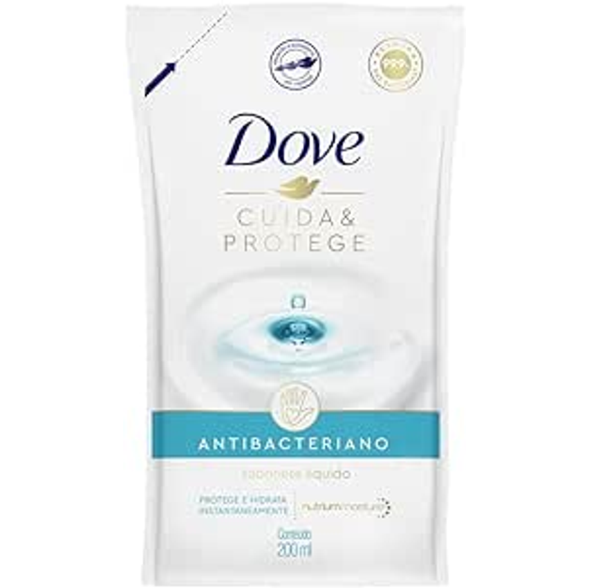 Dove Sabonete Líquido Cuida & Protege Sachê 200Ml Refil