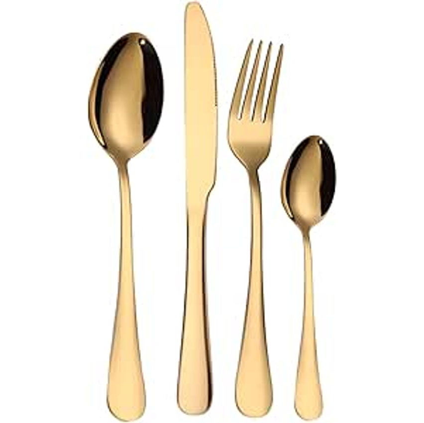 Jogo de Talheres 24 Peças Faqueiro Inox Luxo